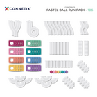 Connetix Pastel Ball Run Pack - 106 Pieces-Material: ABS Plastic. Ceramic Magnet. Wood