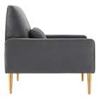Modway Liliana Performance Velvet Armchair - Charcoal-Dense Foam Padding