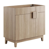 Modway Miles 36" Bathroom Vanity Cabinet - Oak-Particleboard & Melamine Laminate