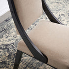 Modway Cambridge Upholstered Fabric Dining Chairs - Beige - 2 Pack-Dense Foam Padding