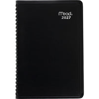 Mead 2027 Contempo Weekly/Monthly Appointment Book - 10-7/8" H x 8-1/4" W - Black - Bilingual-12 months tabbed: January 2027 - December 2027