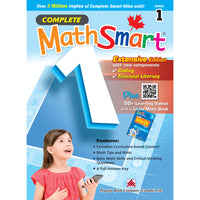 Popular Book Company Complete MathSmart for Grade 1 - Extensive Edition - English-QR codes which bring students to educational videos online 