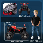 Aosom 12V Kids Ride-on Four Wheeler ATV - Red-Pedal-powered kid's motorcycle, speed can reach a maximum 1.8-5 mph (3-8 km/h) 
