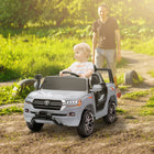 Qaba 12V Licensed Toyota Kids Electric RC Car - Grey-Dual headlights improve evening visibility 