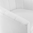 Modway Prospect Performance Velvet Swivel Armchair - White-7