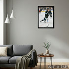 Logan Cooley Utah Mammoth - Framed Canvas - 22" x 31"-Ready to hang - arrives fully assembled
