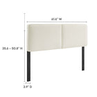 Modway Lindee Boucle Fabric Queen Headboard - Cream-7