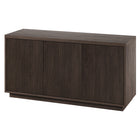 Hudson&Canal Hanson Rectangular Fluted TV Stand for TV's up to 55" - Alder Brown-Top weight capacity is 75 lb, middle shelf can support 25 lbs, while lower shelf hold 35 lbs