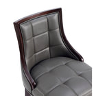Manhattan Comfort Fifth Avenue 19" Traditional Faux Leather Upholstered Counter Stool - Pebble Grey-10