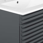 Modway Render 24" Wall-Mount Bathroom Vanity - Grey/White-8