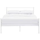 Modway Alina Platform Full Bed Frame - White-Non-Marking Foot Caps