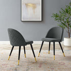 Modway Cordial Dining Chairs - Grey - 2 Pack-Polyester Fabric Upholstery