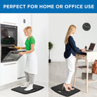 Mount-It! Anti-Fatigue Mat - 18" x 22" - Black-Shock absorption reduces pain and fatigue in your feet and legs while standing