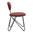 Zuo Novi Dining Chair - Maroon Brown - Set of 2-3 year limited warranty