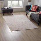 Modway Javiera Contemporary Moroccan Area Rug - 5 ft W x 8 ft L - Ivory/Cameo Rose-Tight Low Pile Weave