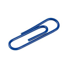 JAM Paper Colourful Standard Paper Clips - 1"- Dark Blue - 100 Pack-Quantity: 100 per Box | Packed in a reusable clear box to keep your desktop or your desk drawer organized