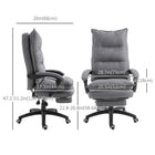 Vinsetto High Back Recliner Office Chair with Footrest-High-end gas lift and wheel, make adjusting height and moving smooth