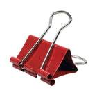 JAM Paper Colourful Binder Clips - Medium - 1 1/4" - Red - 15 Pack-Binder clips' strong hold keeps stacks of loose paper securely fastened together, without the risk of slipping or falling out