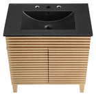 Modway Render 30" Bathroom Vanity - Oak/Black-8