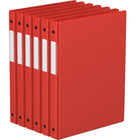 Davis Group Premium Economy Binder - Round Ring - 5/8" - Red - 6 Pack-3 Ring Binder