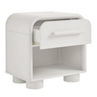 Modway Bellamy Curved 1-Drawer Nightstand - White Matte-Assembly Required