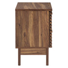 Modway Render Two-Drawer Nightstand - Walnut-Durable Particleboard Construction