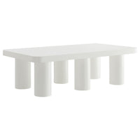 Modway Cleo 54" Rectangular Coffee Table - White-Rectangular Coffee Table