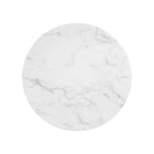 Modway Lippa 20" Round Faux Marble Side Table - White White-Assembly Required