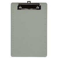 JAM Paper Small Plastic Memo Clipboards with Low Profile Metal Clip - Mini (6 x 9) - Smoke Grey-Colour: Smoke Grey | Be stylish and organized with colourful clipboards.
