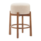 Zuo Nade Counter Stool - Beige/Walnut - Set of 2-3 year limited warranty