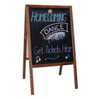 Flipside Stained Marquee Easel with Black Chalkboard - 42" H x 24" W-Measures 42" H x 24" W