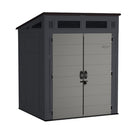 Suncast Modernist Storage Shed - 6' x 5' - Cyberspace/Dove Grey-Multi wall, resin panels are engineered for strength and durability.