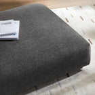 Modway Solace Modular Upholstered Fabric Ottoman - Charcoal-Sinuous Spring Support