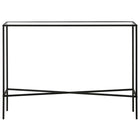 Hudson&Canal Henley 42"W Console Table with Glass Top - Blackened Bronze-Features a tempered glass top