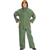 SCN Industrial Hurricane Flame Retardant/Oil Resistant Rain Suits - Rainsuits, Large, Green-Qty/Pk - 1