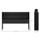 Nexera Hunter Bookcase Headboard - Queen Size - Black-6