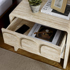 Modway Toscana 2-Drawer Nightstand - Travertine-Non-Marking Floor Glides