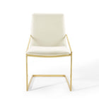 Modway Pitch Performance Velvet Dining Armchair - Gold/Ivory-8