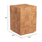 Zuo Cetka Side Table - Natural-3 year limited warranty
