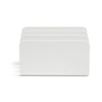 TRU RED 3-Slot Plastic Incline Sorter - White-Organize files and papers with this file organizer 3-slot incline sorter