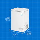Danby 3.5 cu. ft. Chest Freezer - White-Easy to clean and organize with sliding, removable basket, and rust proof aluminum inner liner