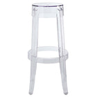 Modway Casper Backless Bar Stool - Clear-Fully Assembled