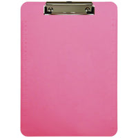 JAM Paper Plastic Clipboards with Low Profile Metal Clip - Letter Size (9 x 12.5) - Fuchsia Pink-Colour: Pink | Be stylish and organized with colourful clipboards.