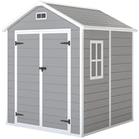 Outsunny 6' x 5' Outdoor Storage Shed-Spacious outdoor garden shed provides ample storage
