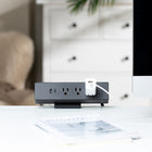 MotionGrey Desk Clamp Power Strip with Desktop Surge Protector with USB-C - 3 Outlets & 6ft Flat Plug - Black-6