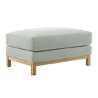 Modway Roscoe Fabric Ottoman - Mist-Modern Rectangle Ottoman