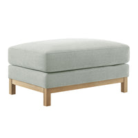 Modway Roscoe Fabric Ottoman - Mist-Modern Rectangle Ottoman