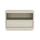 Manhattan Comfort Navis 32" Contemporary 1-Drawer Nightstand - Whitewashed Oak-Wood-look finish offers a warm, natural appearance popular in modern furniture design