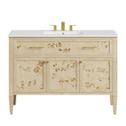 Modway Elysian 48" Wood Single Sink Bathroom Vanity - White/Burl-Assembly Required
