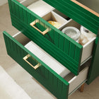Modway Daybreak 24" Bathroom Vanity Cabinet - Green-Gold Metal Legs